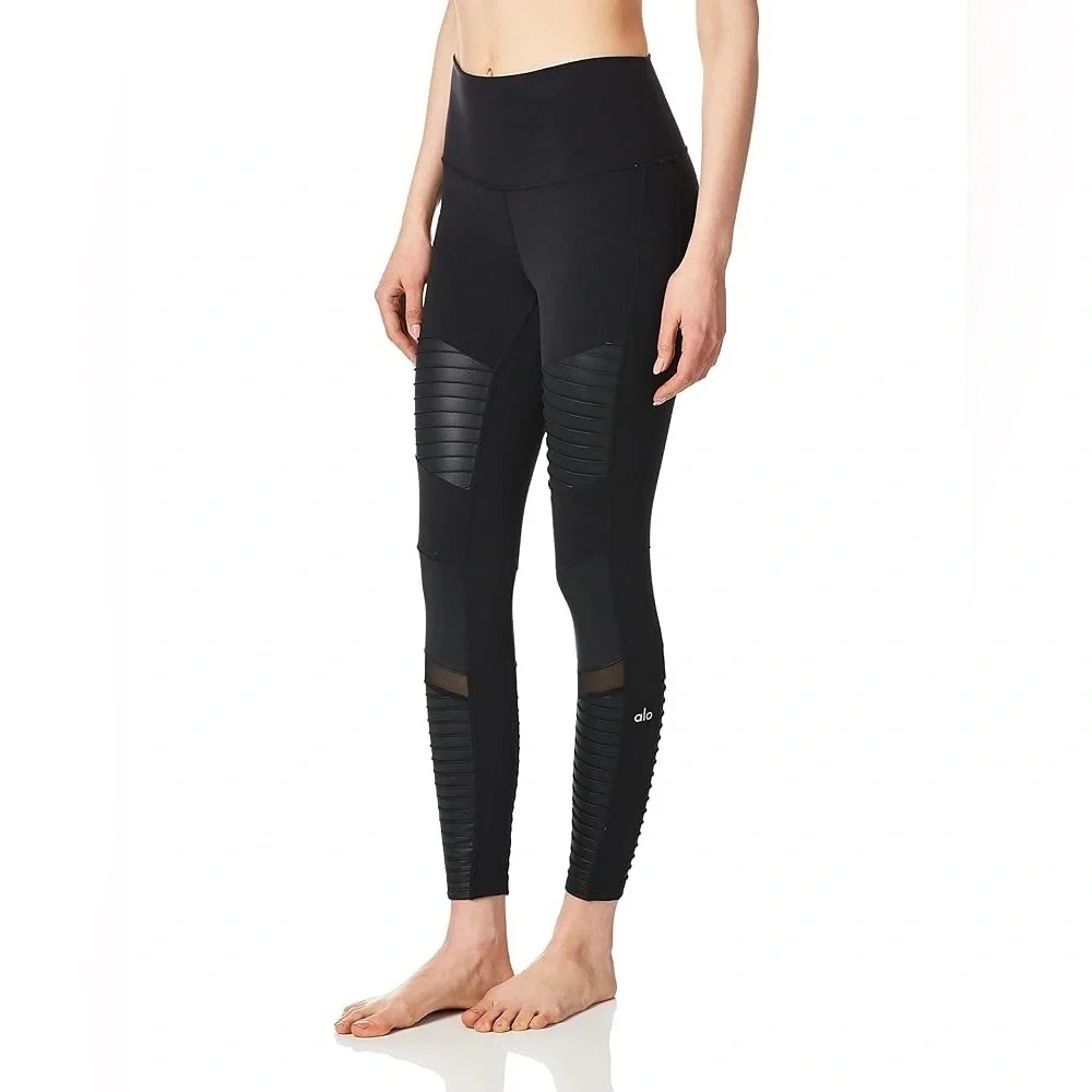 ALO Yoga Black Moto Full Lenght Leggings Women’s Size Small